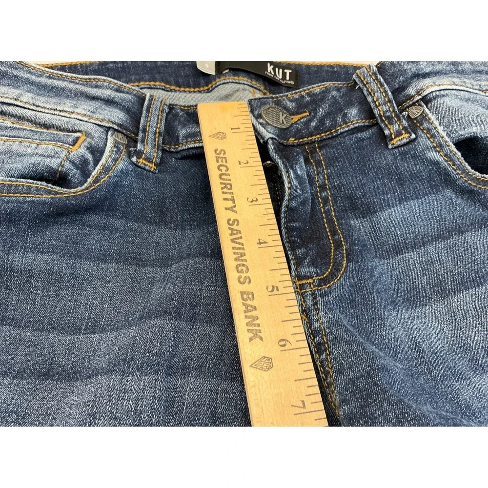 Kut from the Kloth Toothpick Skinny Jeans Medium Wash Stretch Size 8 Denim